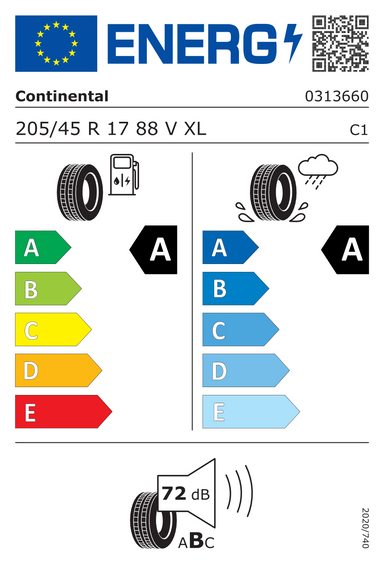 Pneus Continental EcoContact 6 XL 205/45 R17 88V