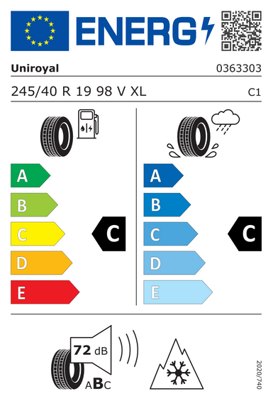 Pneus Uniroyal WinterExpert XL FR 245/40 R19 98V