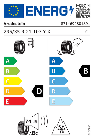 Pneus Vredestein WINTRAC PRO+ XL 295/35 R21 107Y