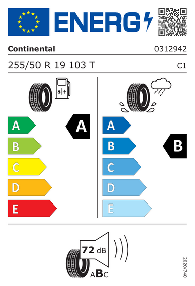 Pneus Continental EcoContact 6 Q 255/50 R19 103T