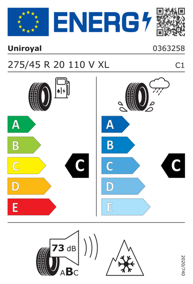 Pneus Uniroyal WinterExpert XL FR 275/45 R20 110V