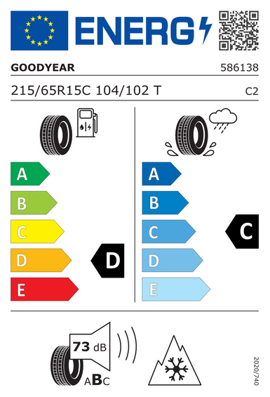 Pneus Goodyear ULTRAGRIP CARGO 215/65 R15 104T