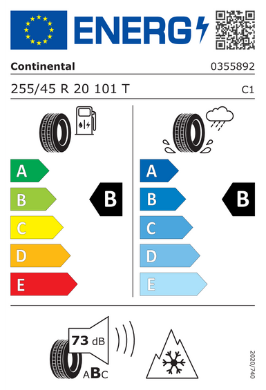 Pneus Continental AllSeasonContact FR ContiSeal 255/45 R20 101T