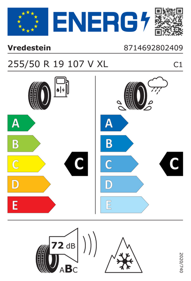 Pneus Vredestein WINTRAC PRO+ XL 255/50 R19 107V