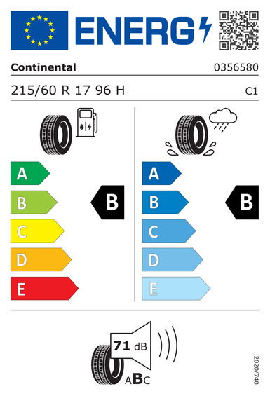 Pneus Continental ContiEcoContact 5 215/60 R17 96H